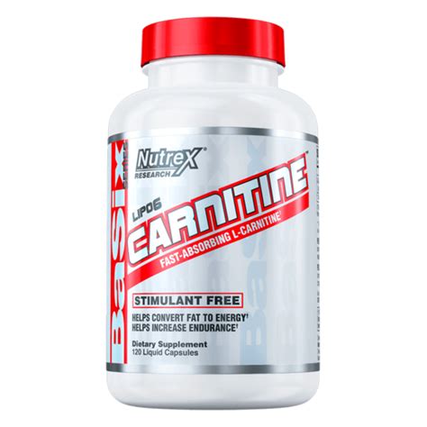 Carnitina de Nutrex (120 Cápsulas) - Dasha Fitness | Tienda de ...