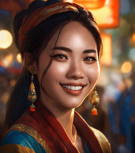 Lexica A Striking Portrait Of A Smiling Vietnamese Woman With