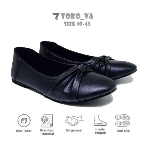 Promo Sepatu Sekolah Flat Shoes Wanita Ukuran Jumbo Besar Nomor