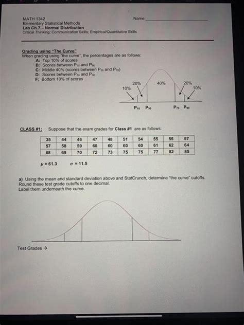 Math 1342 Name Elementary Statistical Methods Lab