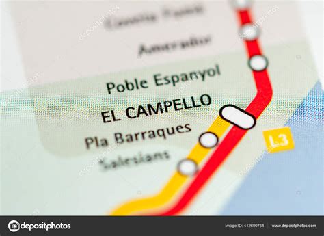 Campello Station Alicante Metro Map Stock Photo By