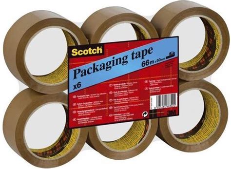 3M Scotch Verpakkingstape C5066SF6 Bruin 66m X 50mm Bol