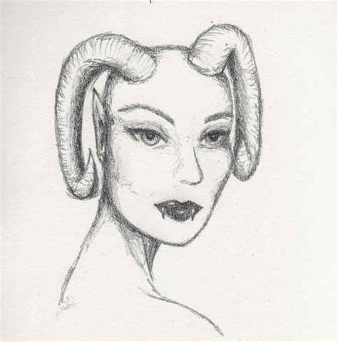 Horned Succubus Pencil By Rakali On Deviantart