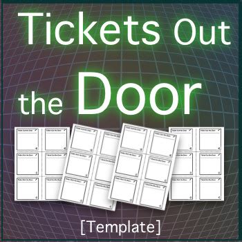 Tickets Out The Door Template By Jay Franklino TPT