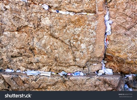 Prayers Wishes Western Wall Wailing Wall Stock Photo 605077715 | Shutterstock