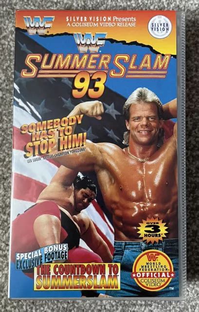 WWF SUMMERSLAM 1993 VHS Video Tape WWE Undertaker Bret Hart 9 99