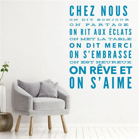 Sticker Citation Chez Nous Stickers Famille Artsdeszifs