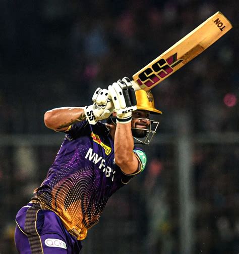 KKR batsman Rinku Singh plays a shot