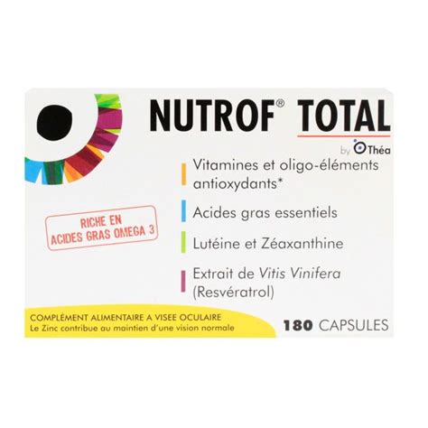 nutrof total capsules est un complément alimentaire utilisé pour