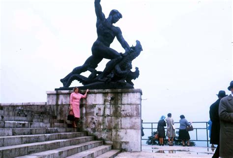 Statue of St. George killing the dragon on Gellért Hill, the Buda side of Budapest - Jewish ...