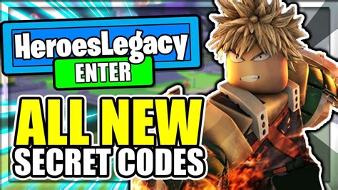 All New Secret Op Codes Heroes Legacy Roblox Youtube