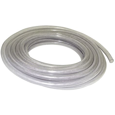 Clear Braided Hose 3 4in I D X 1 025in O D Roll Of 100ft Sonny S