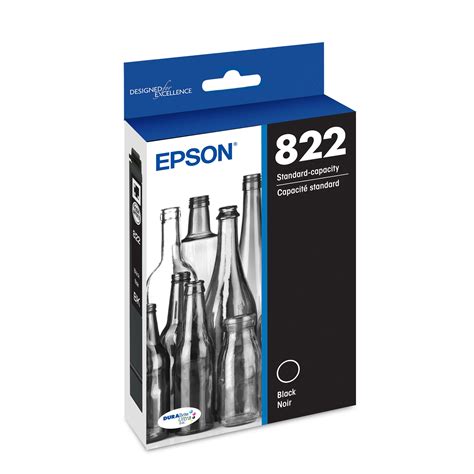 Epson 822 Durabrite Ultra Ink Standard Capacity Black Cartridge T822120 S Works With Workforce