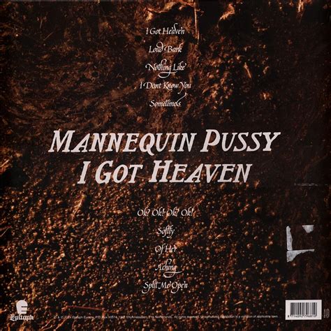 Mannequin Pussy I Got Heaven Black Vinyl Edition Vinyl LP 2024