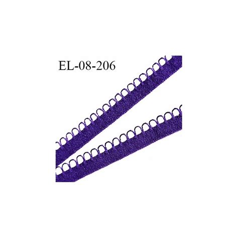 Elastique Picot 8 Mm Haut De Gamme Couleur Violet Largeur 8 Mm