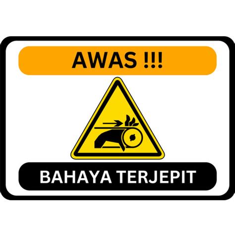 Jual Stiker Awas Bahaya Terjepit Safety Sign Sticker 10x7 Kab Sidoarjo Cashi Factory