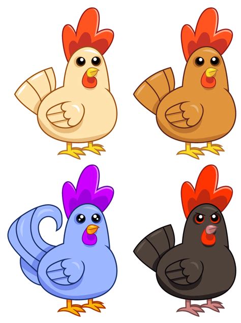 Stardew Valley chickens by CloudyGlow on DeviantArt