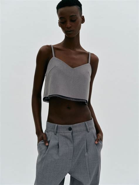 Layered Suit Camisole Charcoal Sourceunknown