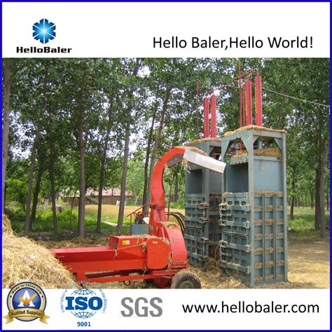 Hello Baler Brand Straw Vertical Baler For Baling Pressing Strapping