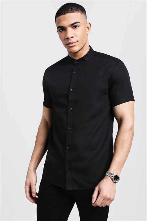 Grandad Collar Shirt Collar Shirts Casual Style Outfits Mens Outfits