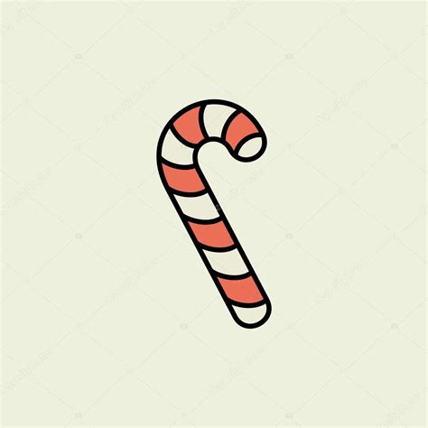 Christmas Candy Cane Icon Stock Vector By ©frbird 89464056