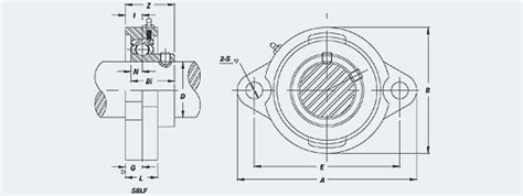 SBLFH4 206 19GH4 Standard 2 Bolt Flanges Products IPTCI Bearings