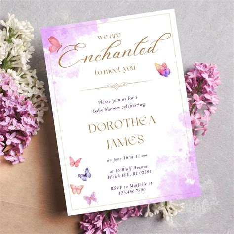 Enchanted Baby Shower Enchanted To Meet You Baby Shower Invitation