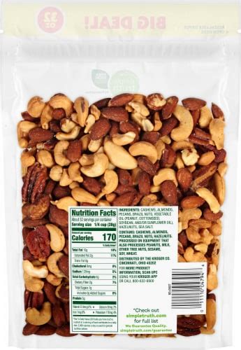 Simple Truth Sea Salt Roasted Deluxe Mixed Nuts Oz Fred Meyer