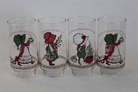 Items Similar To Set Of 4 Vintage Holly Hobbie Coca Cola Christmas