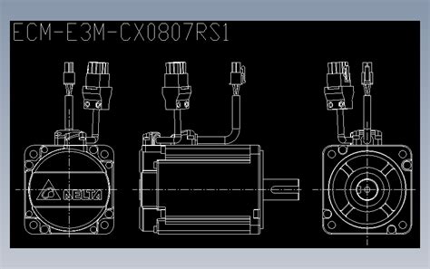 伺服电机400w、750w 中惯量ecm E3 80框号系列机种图纸aotucad Dwg模型图纸下载 懒石网