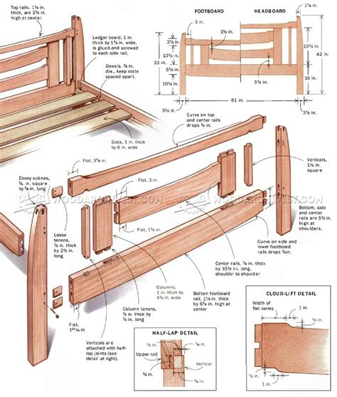 Arts and Crafts Bed Plans • WoodArchivist