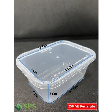 Jual Thinwall 250 Ml Food Container Box Kotak Makan Plastik Murah Isi