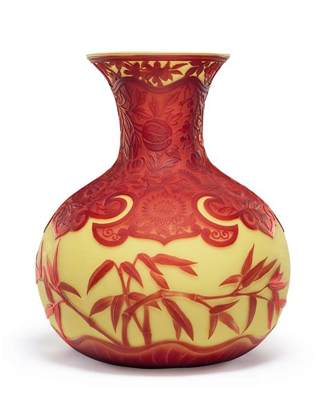 An English Cameo Glass Vase Circa 1890 Attributed To Thomas Webb
