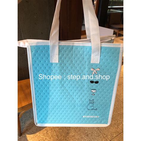 Jual Starbucks Reusable Cooler Bag Tiffany Blue Colour Ed