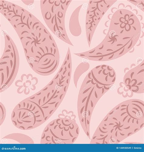 Teste Padr O Oriental De Paisley Papel De Parede Sem Emenda Cor De Rosa