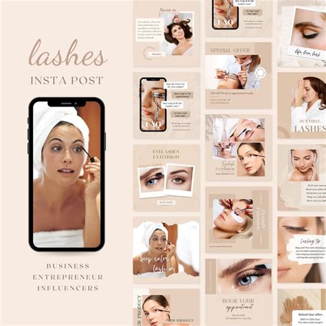 Lash Tech Instagram Post Lash Artist Instagram Templates Eyelashes