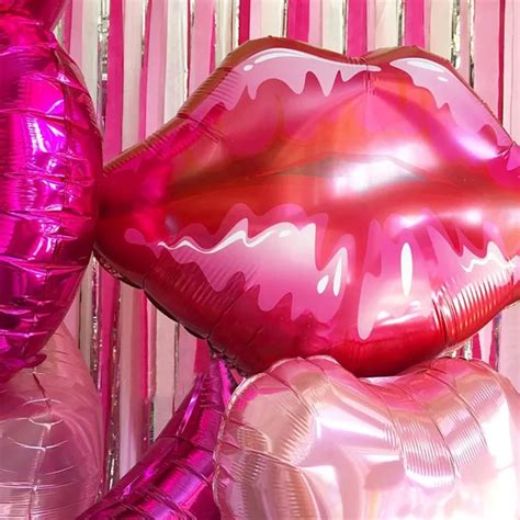 Wedding Balloons Foil Red Lip Helium Ballon Anniversary Balloon