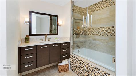 Contemporary Walnut Bathroom Vanity - Omega