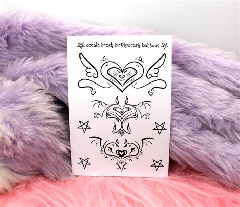 Succubiboi Sigil Temporäre Tattoos Sheet B Schwarz Pink Etsy