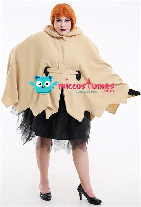 Plus Size Pikachu Mimikyu Halloween Cloak Dress Curvy Cosplay Costume