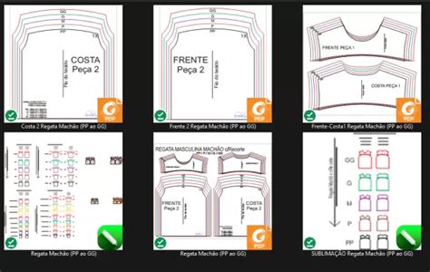 Molde De Costura Para Imprimir Camiseta Regata Masculina Mach O