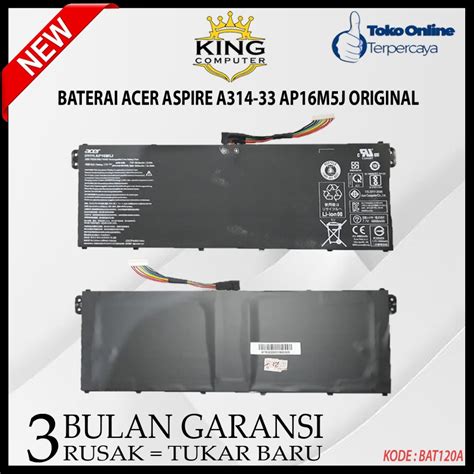 Jual BATERAI ACER ASPIRE 3 A314 31 A314 32 A314 33 A315 51 AP16M5J