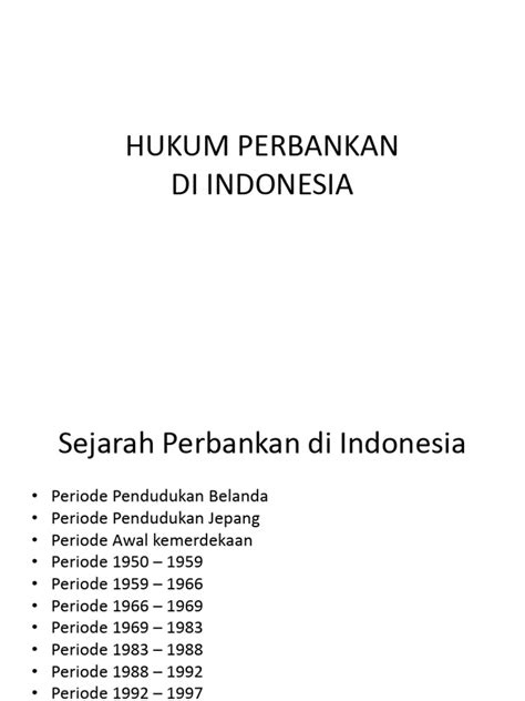 Materi Hukum Perbankan Indonesia Pdf