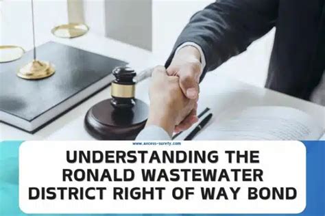 Understanding The Ronald Wastewater District Right Of Way Bond Surety