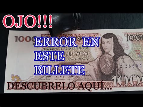 ANTIGUO BILLETE De 1000 PESOS MEXICANOS Con SOR JUANA 56 OFF