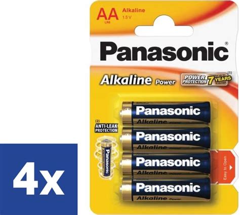 Panasonic Alkaline Batterijen Power AA 4 X 4 Stuks Bol