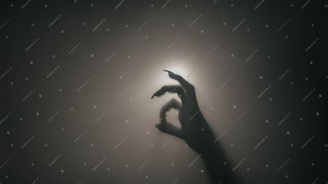 Dark Background Shadow Nosferatus Hand Appearing Ai Generated Image