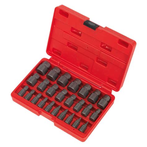 Sealey Ak8182 Multi Spline Screw Extractor Set 25pc Sealey Ak8182