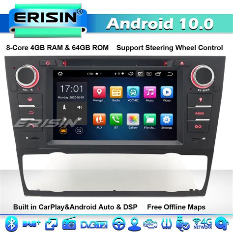 Erisin ES8167B 8 Core CarPlay Android 10 0 Car GPS Stereo Radio DAB