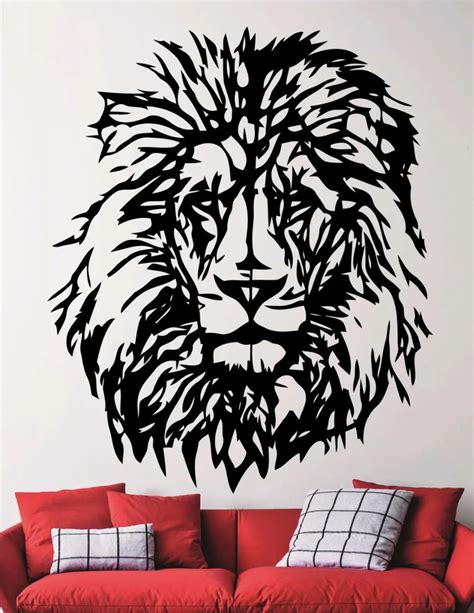 Lion Wall Decal Lion Wall Sticker African Animal Modern Home Design ...